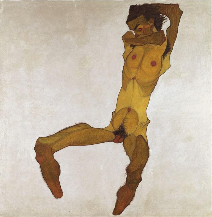 Egon Schiele Seated Male Nude (mk12)